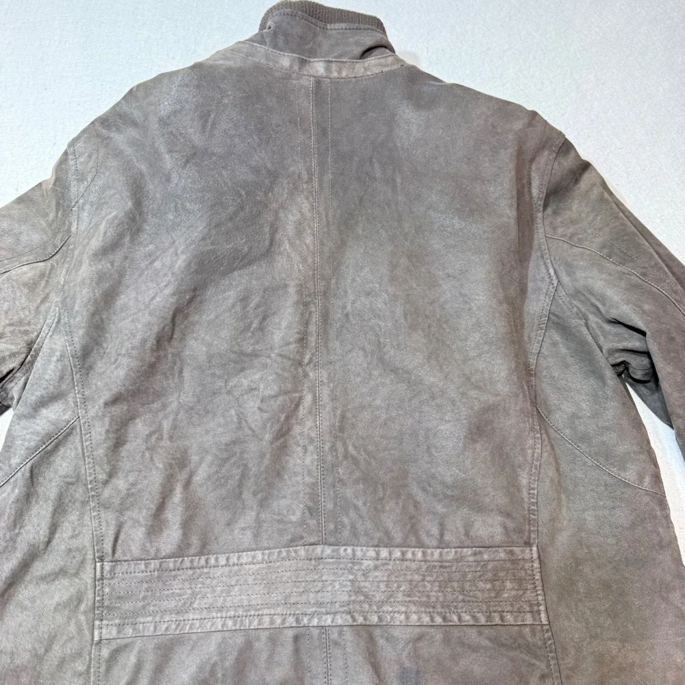 St Johns Bay Outfitters‎ Mens Genuine Leather Field Jacket Brown Large